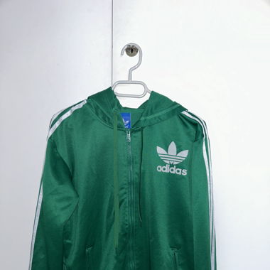 GRÜNE ADIDAS TRACKSUIT JACKE