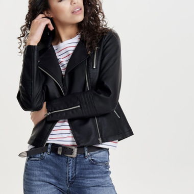 ONLY Faux Leather Biker Jacket