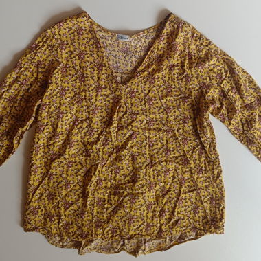Yellow floral blouse