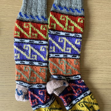 Winter-Langwollsocken