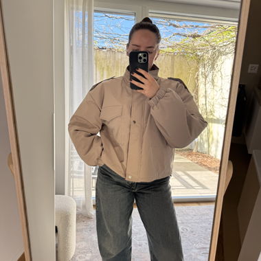 Beige Oversized Jacket
