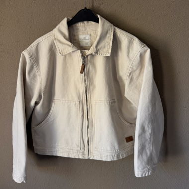Veste en jean beige