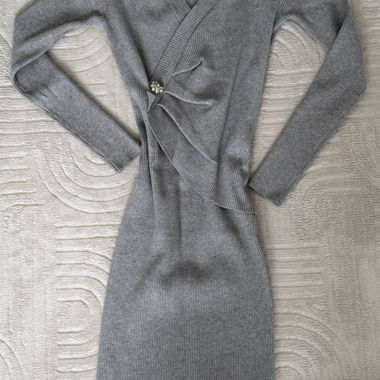 Grey Knit Dress