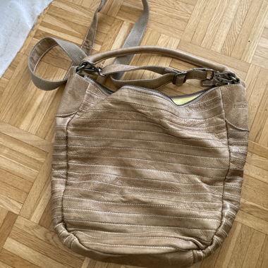 Borsa a tracolla in pelle marrone FREDsBRUDER