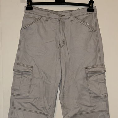 Beige Cargo Pants with Brown Accents