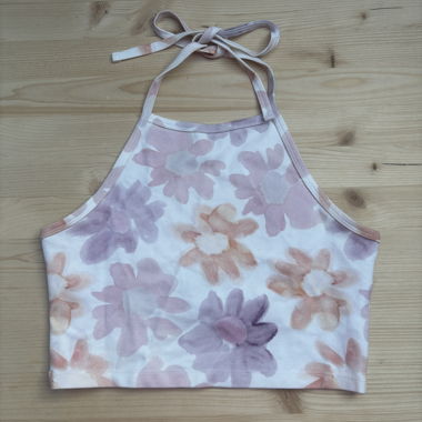Blumiges Trägerlos-Top S