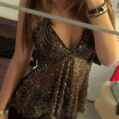 Gold sequin top