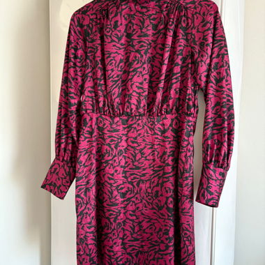 Pink party dress with tiger print