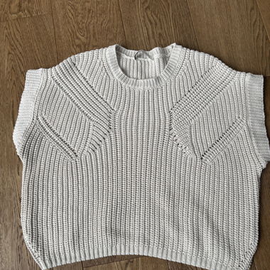 Gilet en maille crème