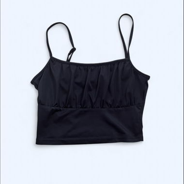 Schwarzes Crop-Top