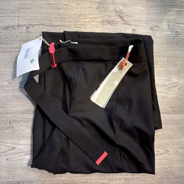 Pantalons off white noirs à jambe large