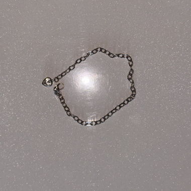 Bracelet chaine coeur argent