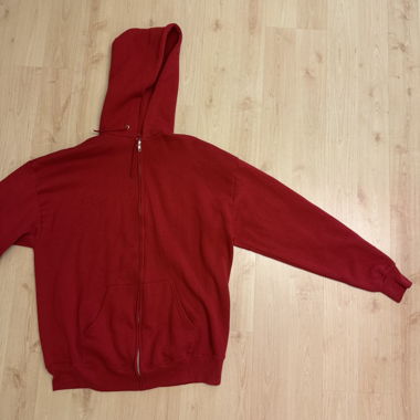 Felpa con zip rossa