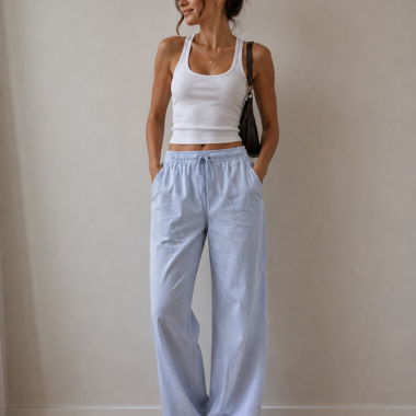 Pantalon de loisirs léger bleu clair