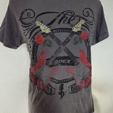 T-shirt grafica grigia