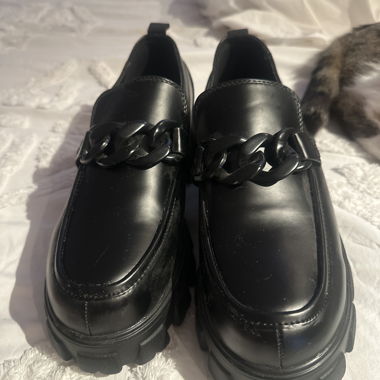 Black Chain Loafers