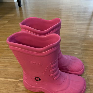 Crocs Regenstiefel pink