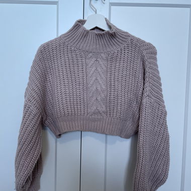 Maglione corto rosa