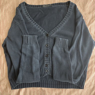 Navy Blue Cardigan by Brandy Melville