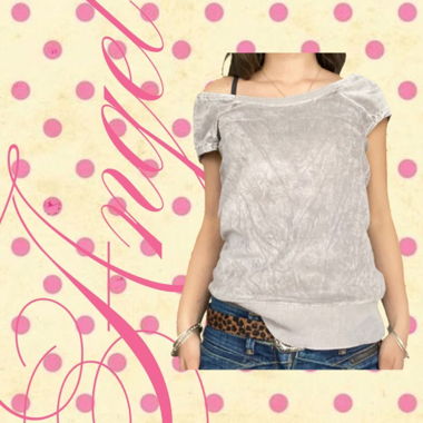 Top vintage Divided con spalle scoperte