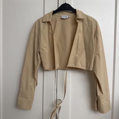 Blouse cache-coeur beige