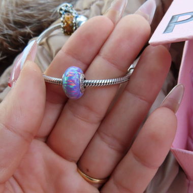Charm Bracelet with Opal Bead