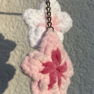 Porte-clés fleurs de cerisier ! 10x6 cm
