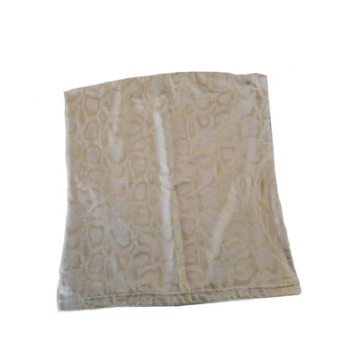 Top a fascia beige con stampa serpente