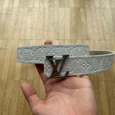 White Louis Vuitton Belt