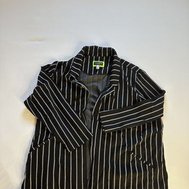 black and white striped blazer 