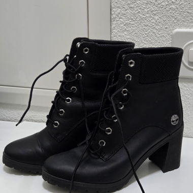 Bottines à lacets Timberland en cuir noir