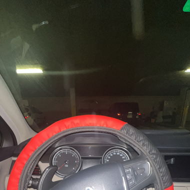 Auto Lenkradbezug in Rot & Carbonoptik