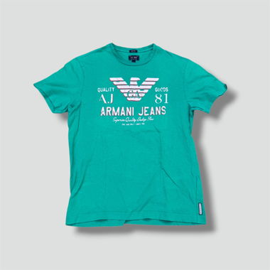 Giorgio Armani Vintage Green Graphic T-Shirt