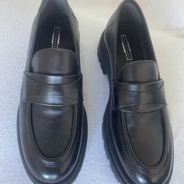 Black Leather Loafers