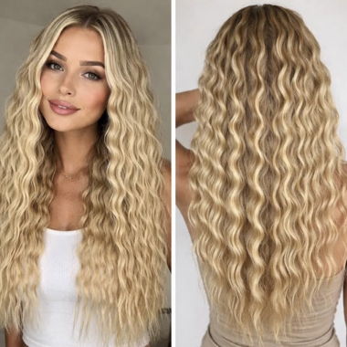 Triple gold hair crimper