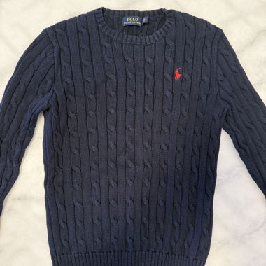 Ralph Lauren “Lauren Cable” Knit Marine Blue