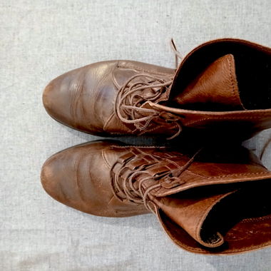 Vintage Leather Women Shoes Brown Size 6 1/2