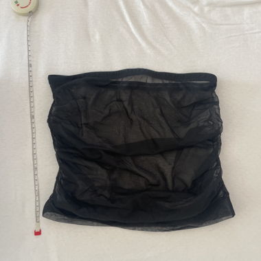Haut en mesh noir Y2K original transparent