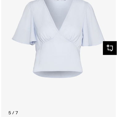 NA-KD Wrap Blouse in Light Blue