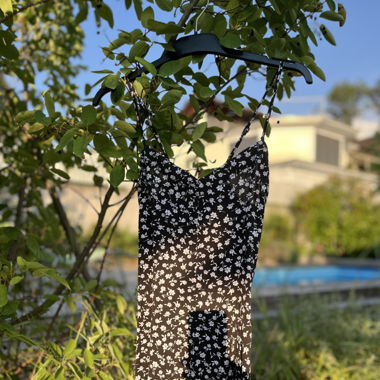 Robe d'été courte à motif floral