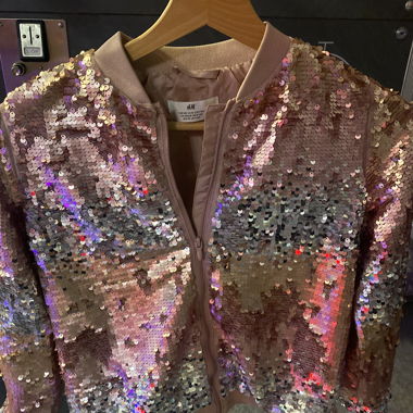 Felpa paillettes H&M rosa da bambina