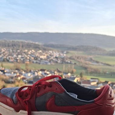 Nike Air Jordan- surelevée- varsity grey/red-44