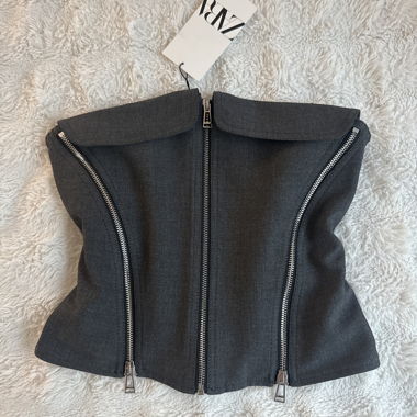 Top corsetto grigio Zara