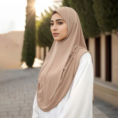 Hijab (khaki), 2x