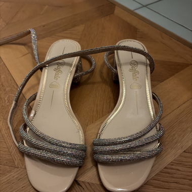 Sparkly heeled sandals
