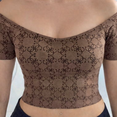 Guess Top Sport Crop con spalle scoperte