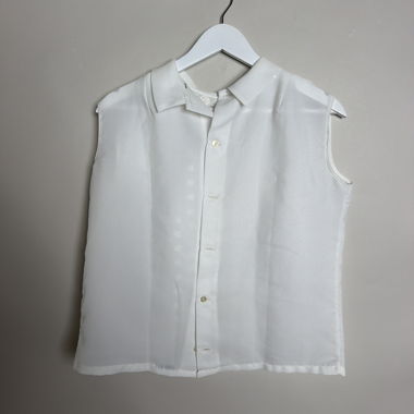 Blusa Bianca Senza Maniche