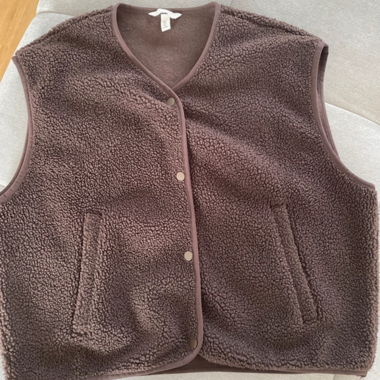 Gilet en teddy marron H&M