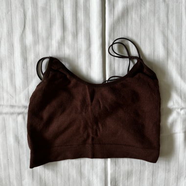 Braunes Crop Top