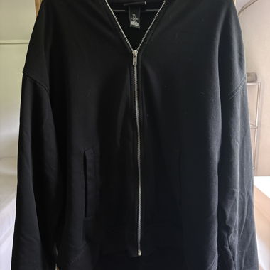 H&M hoodie noir à fermeture éclair